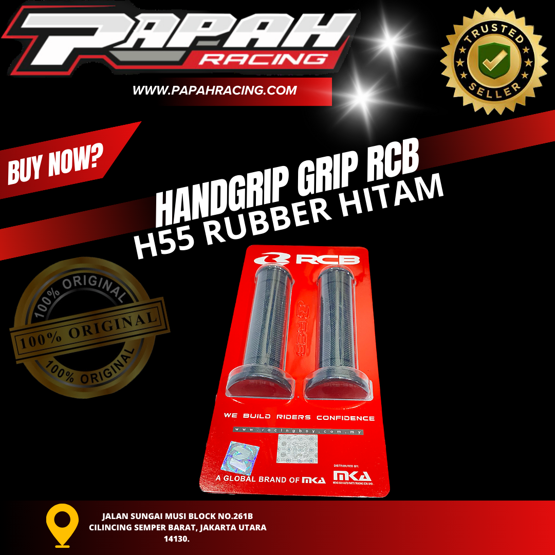 HANDGRIP GRIP RCB H55 RUBBER HITAM ( BLACK )